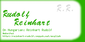 rudolf reinhart business card